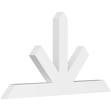 Ekena Millwork Saratoga Architectural Grade PVC Gable Bracket, 72"W x 39"H x 4"D x 6"F, 13/12 Pitch GBP072X39X0406SAR00